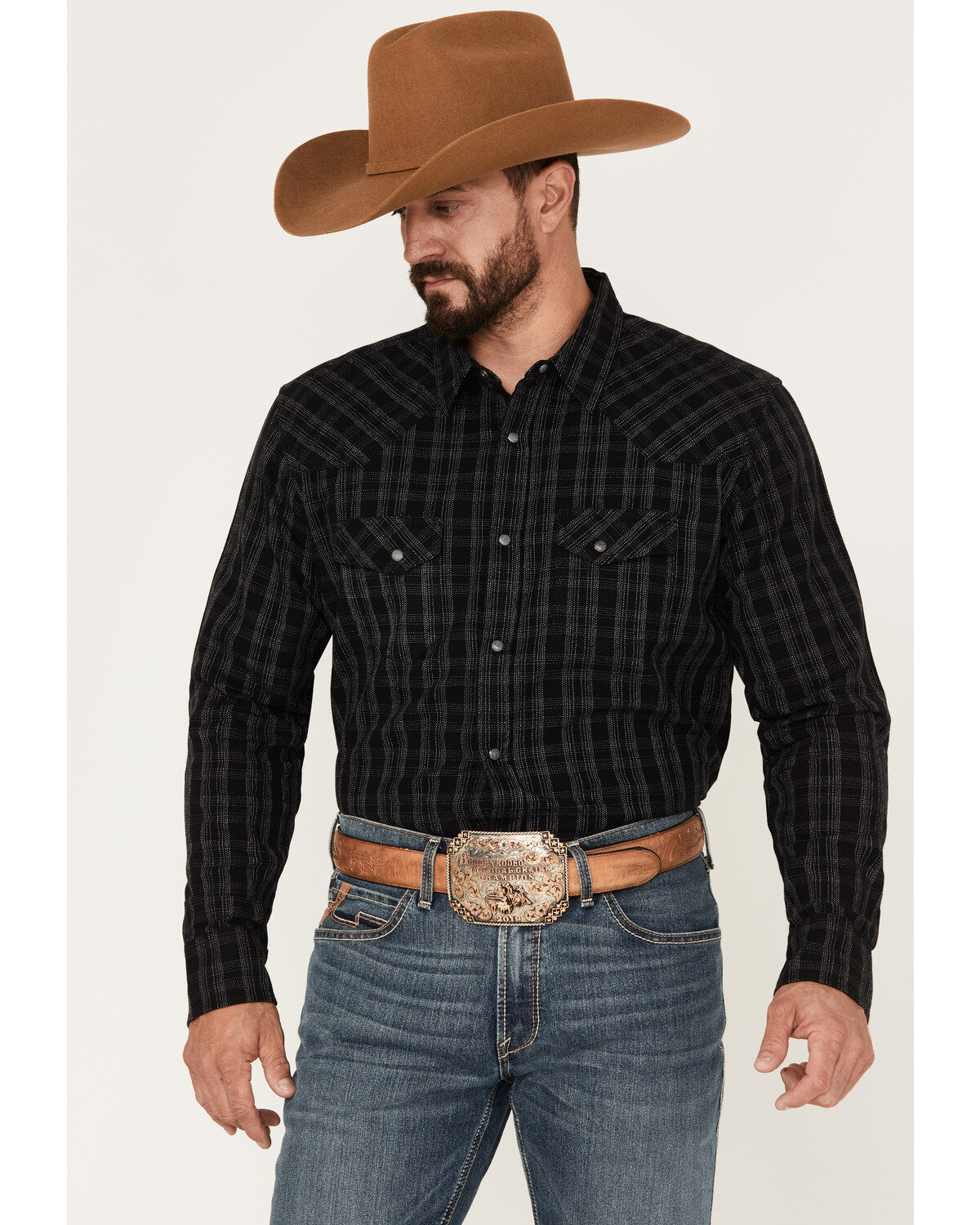 Men's Blue Ranchwear Twill Long Sleeve Snap Shirt