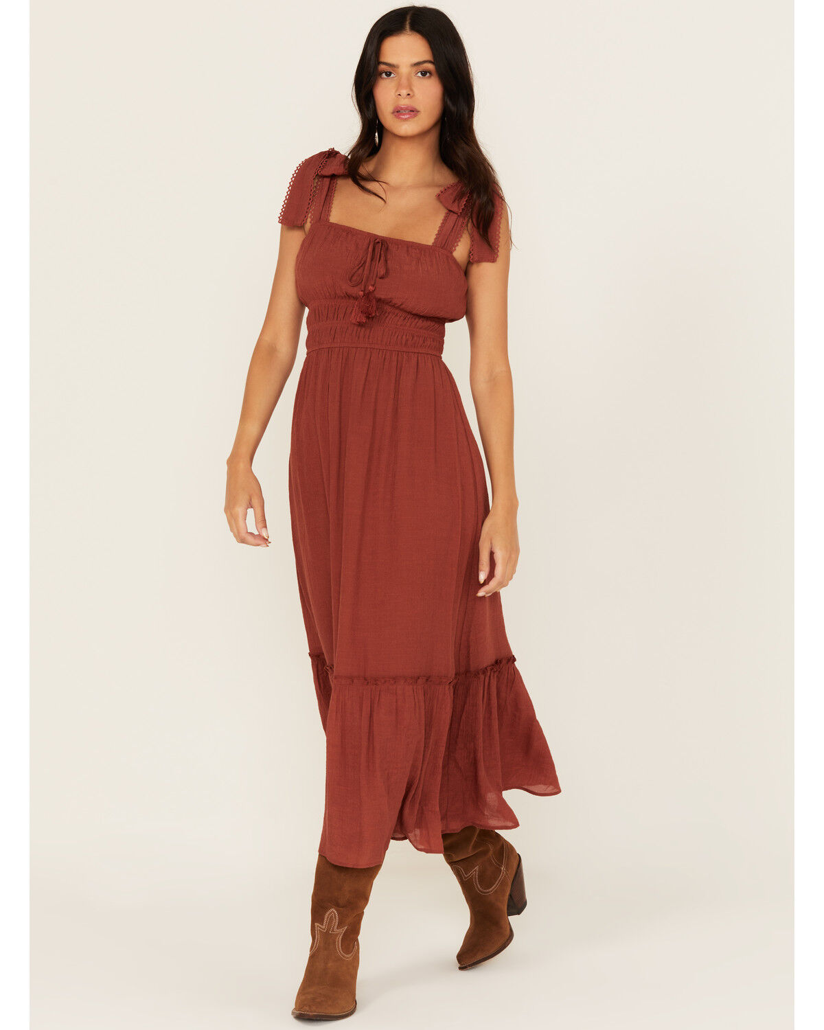 Women's Trixxi Smocked Waist Midi Dress