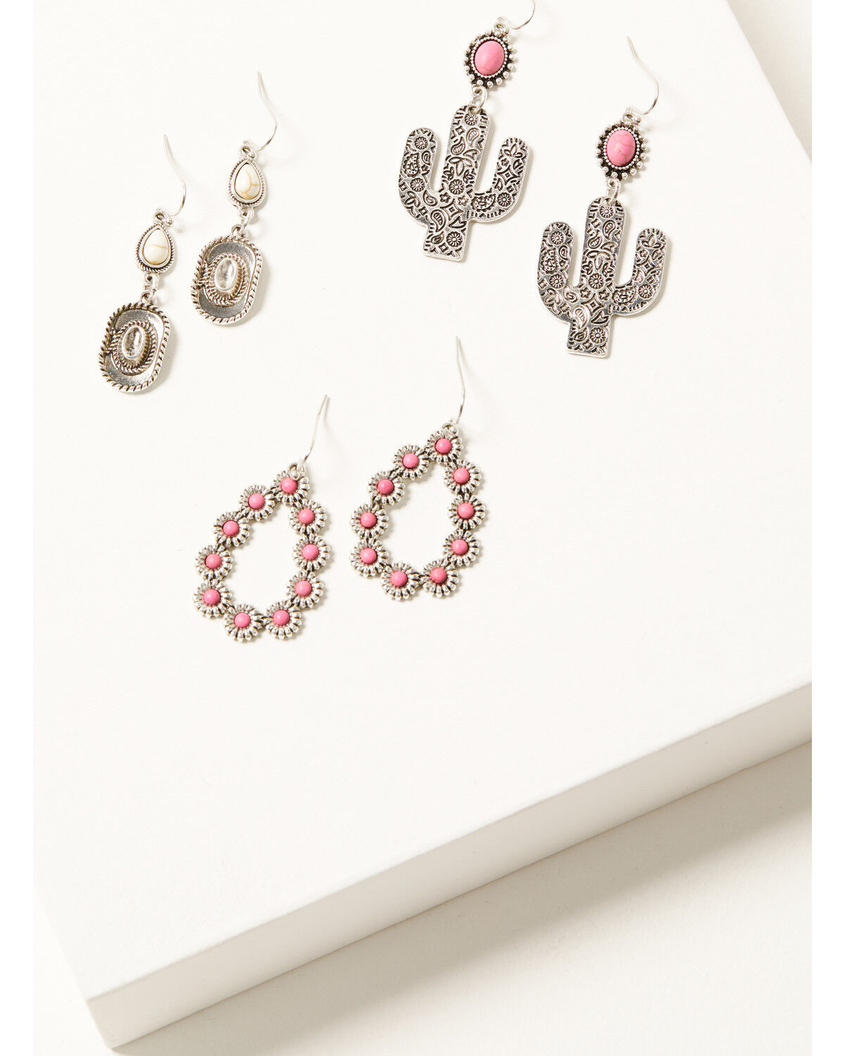 Women's Shyanne Teardrop Cactus Earring Set - 3 Piece