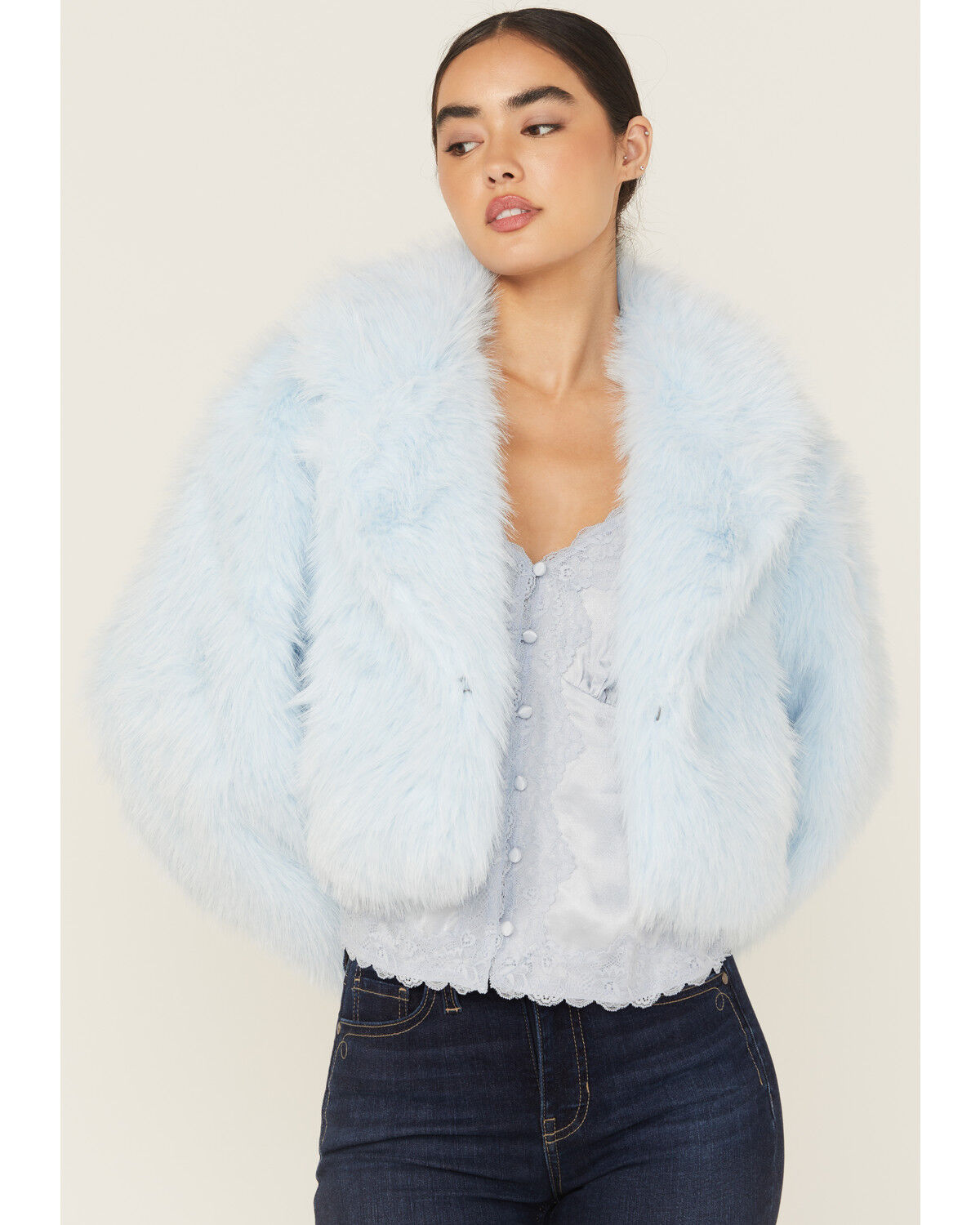 Women's Free People Faux Fur Cropped Jacket