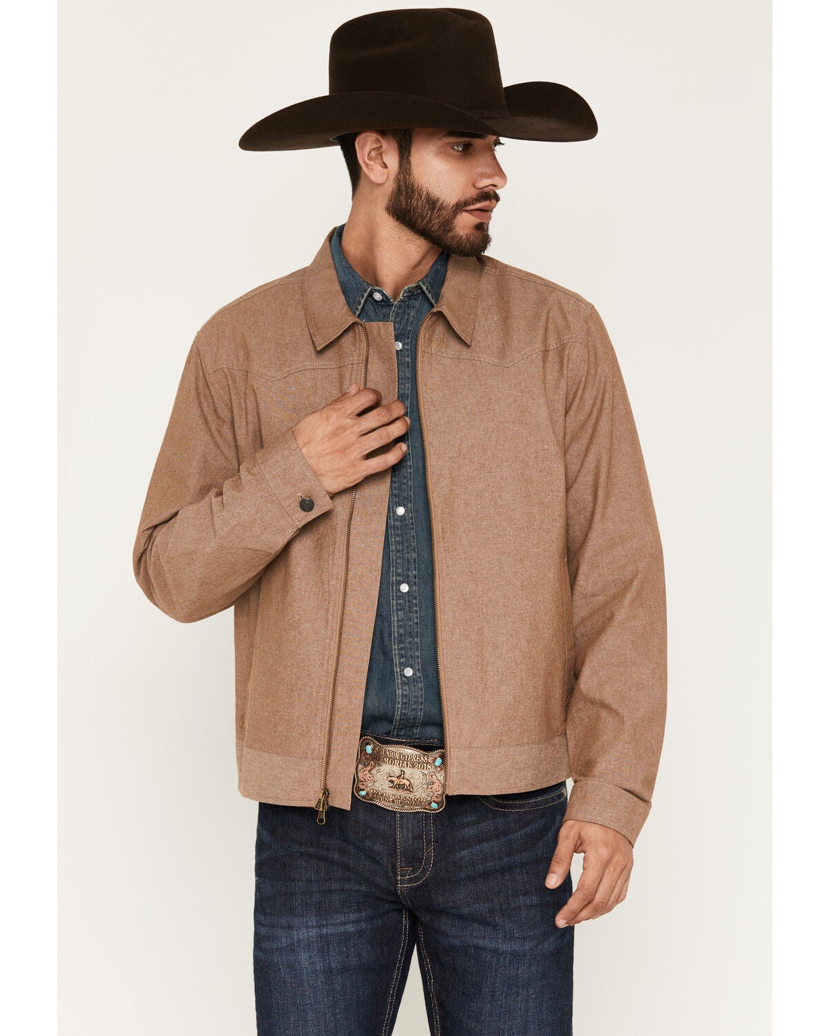 Men's Cody James Chambray Lightweight Bomber Jacket