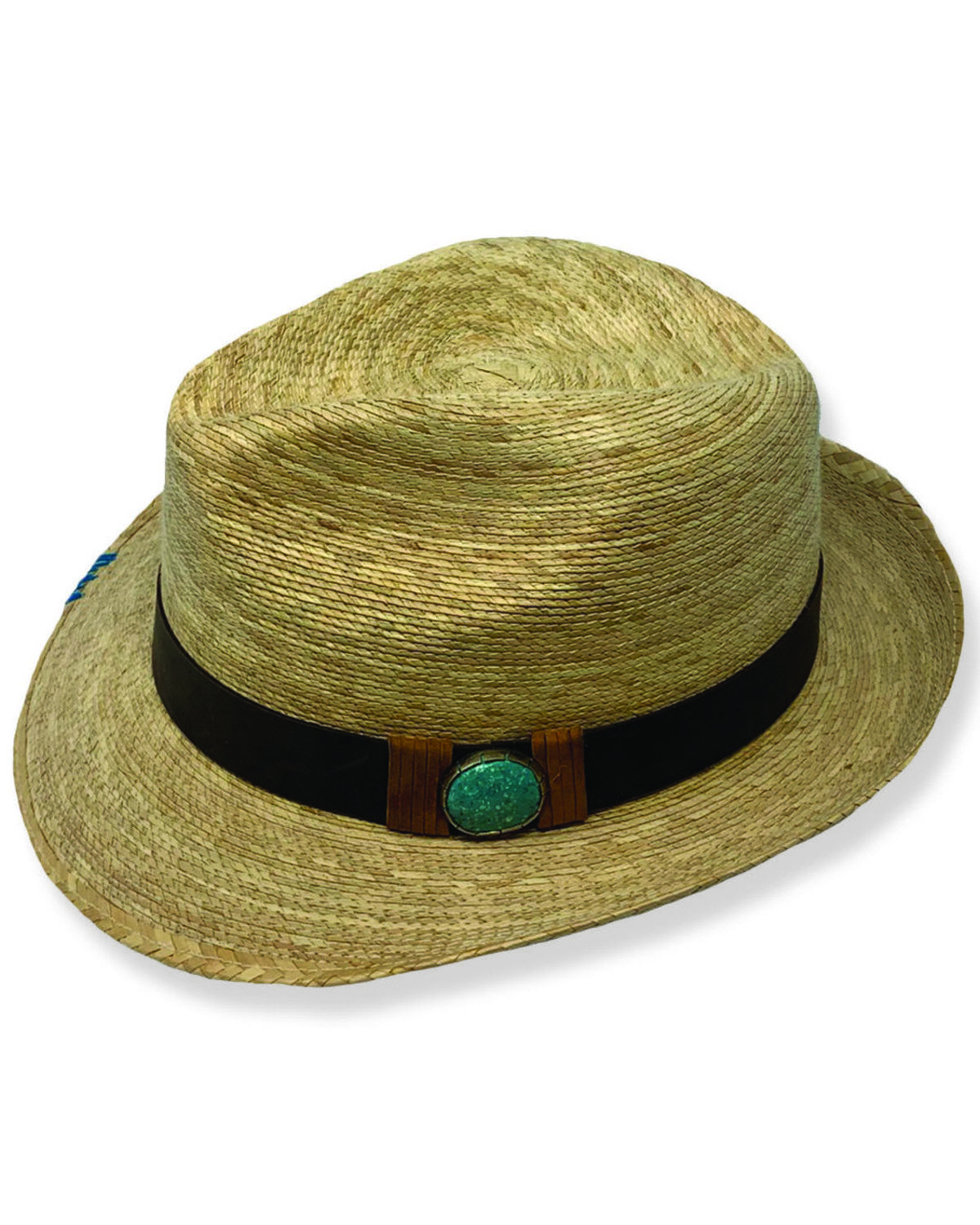 Men's Atwood Kelsey Turquoise Concho Straw Fedora