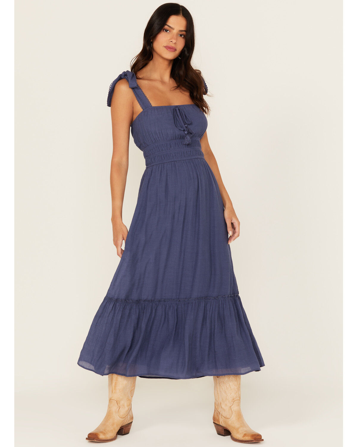 Women's Trixxi Smocked Waist Midi Dress