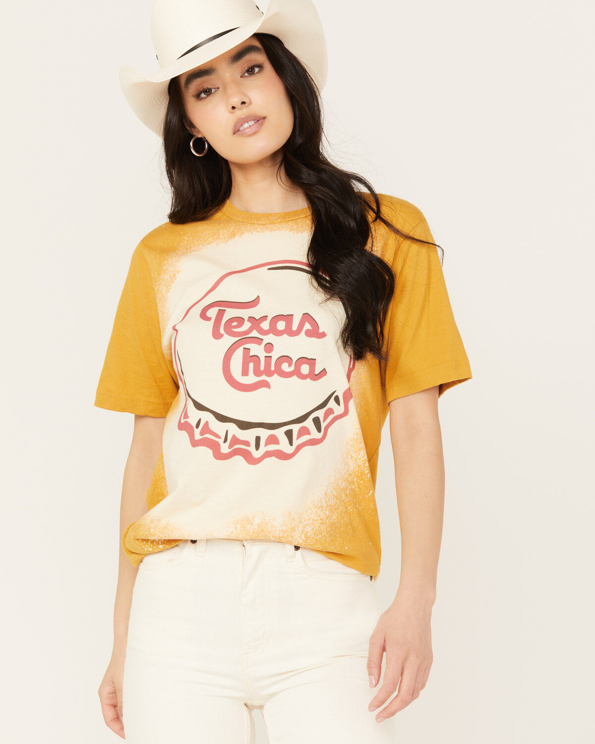 Women's Bohemian Cowgirl Texas Chica Short Sleeve Graphic Tee