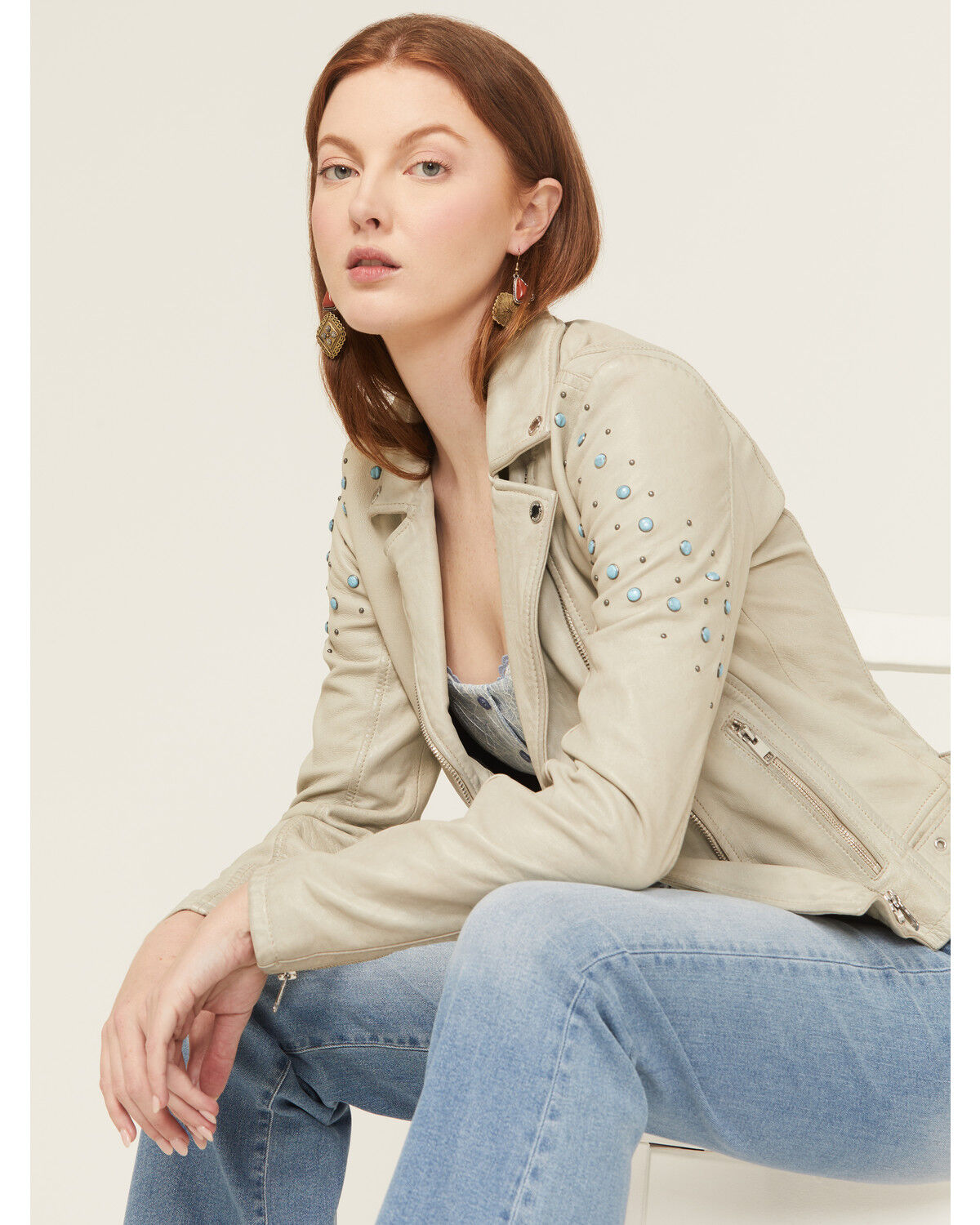 Women's Mauritius Leather X Boot Barn Cassidy Studded Leather Jacket