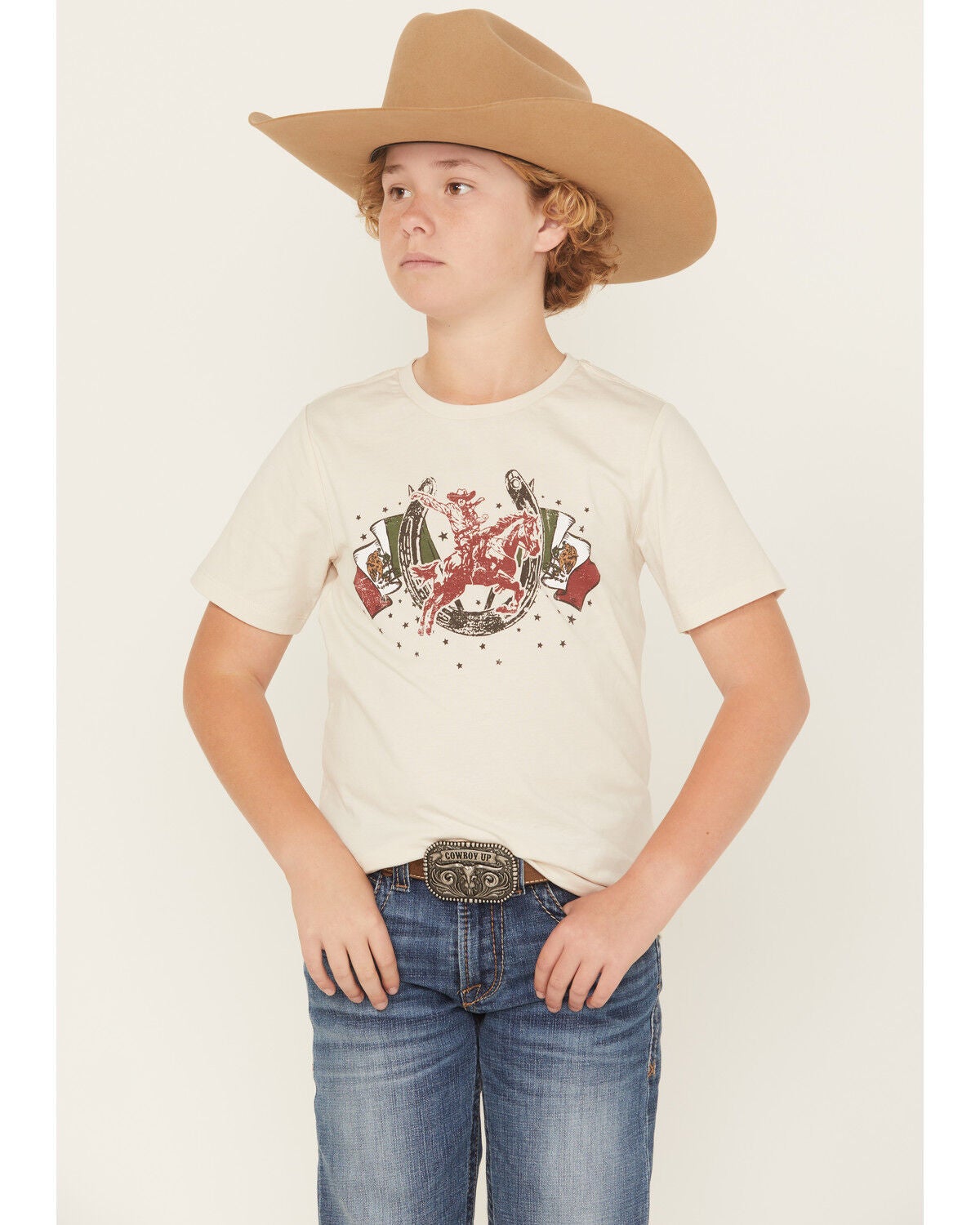 Boys' Sable Sky Mexico Flag Short Sleeve Graphic T-Shirt