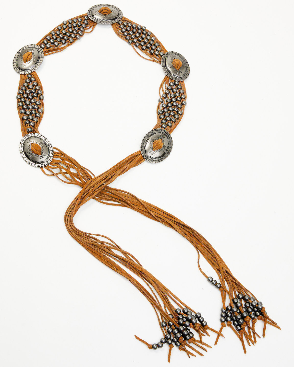 Women's Idyllwind Addison Leather Crochet Fringe Concho Belt