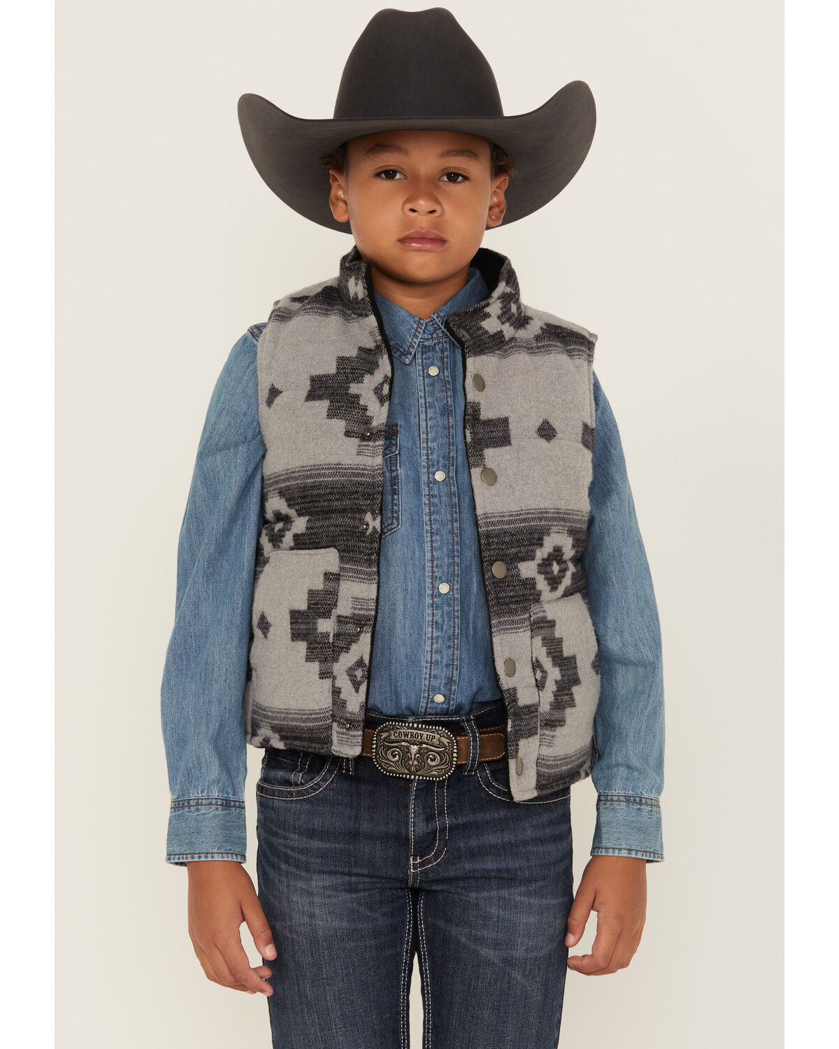 Boys' Cody James Sunset Reversible Jacquard Puffer Vest