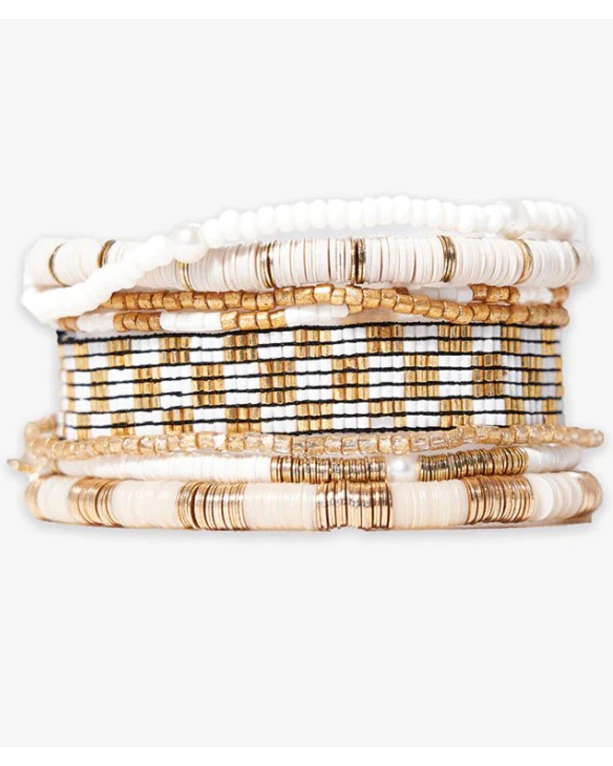 Women's Ink + Alloy Gold Digger Bracelet Stack - 7 Piece