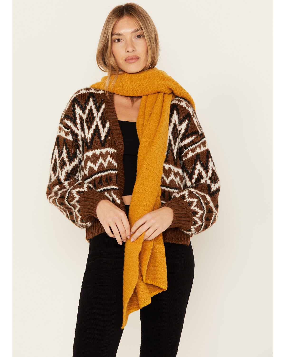 Women's Free People Ripple Recycled Blend Blanket Scarf
