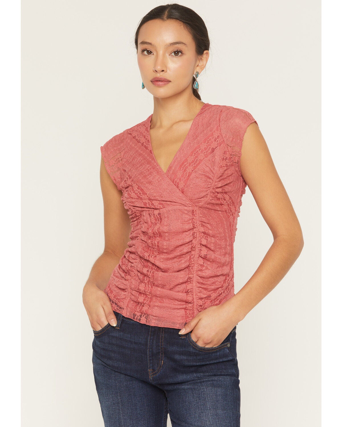 Women's Shyanne Lizlane Lace Short Sleeve Shirt
