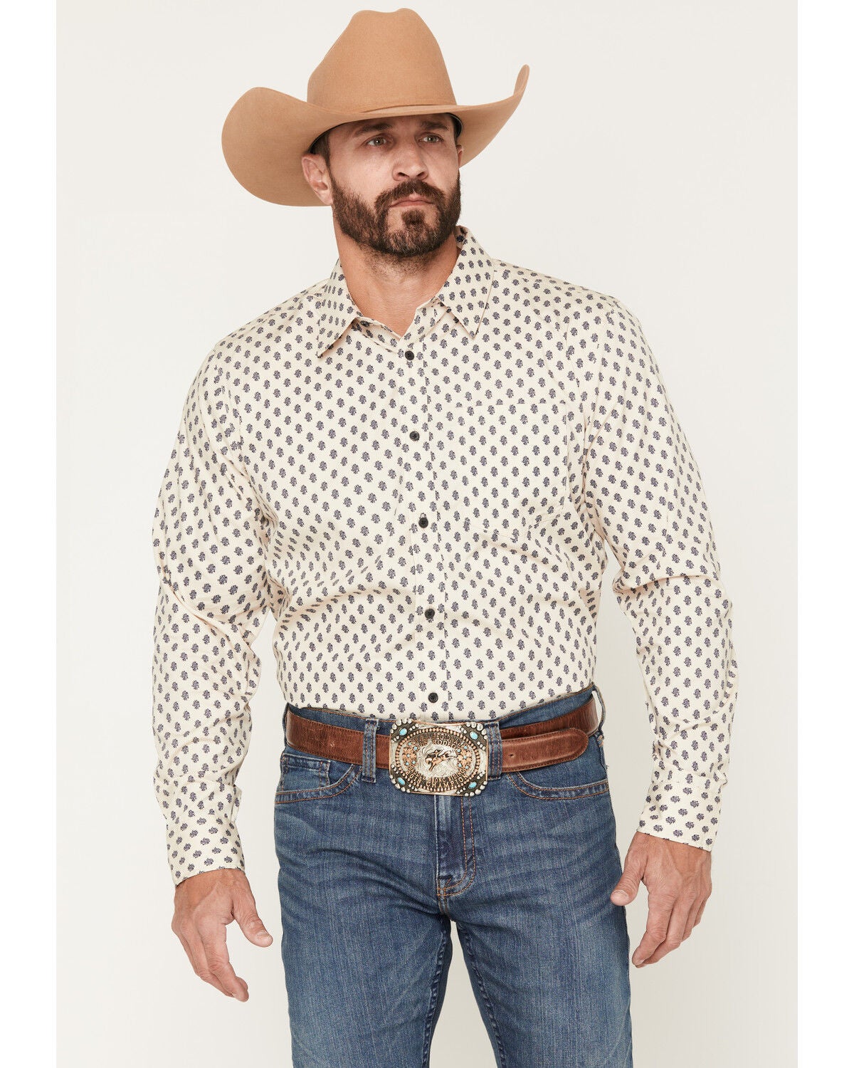 Men's Gibson Trading Co Old West Geo Print Long Sleeve Button-Down Wes