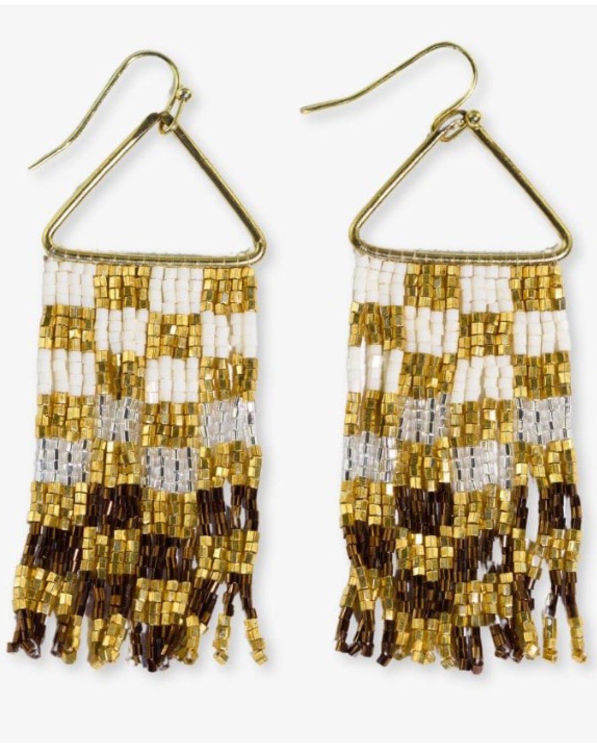 Women's Ink + Alloy Paige Ombre Checked Beaded Fringe Earrings