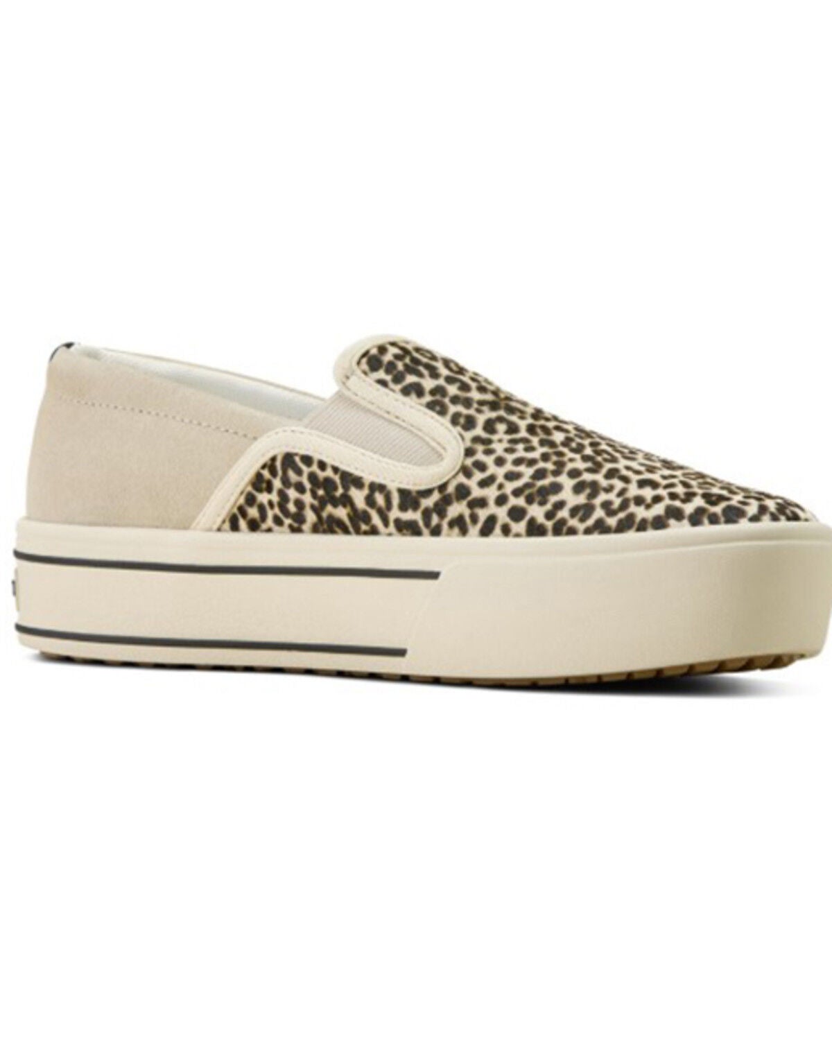 Women's Ariat Skylar Leopard Print Hair-On Slip-On Casual Shoes