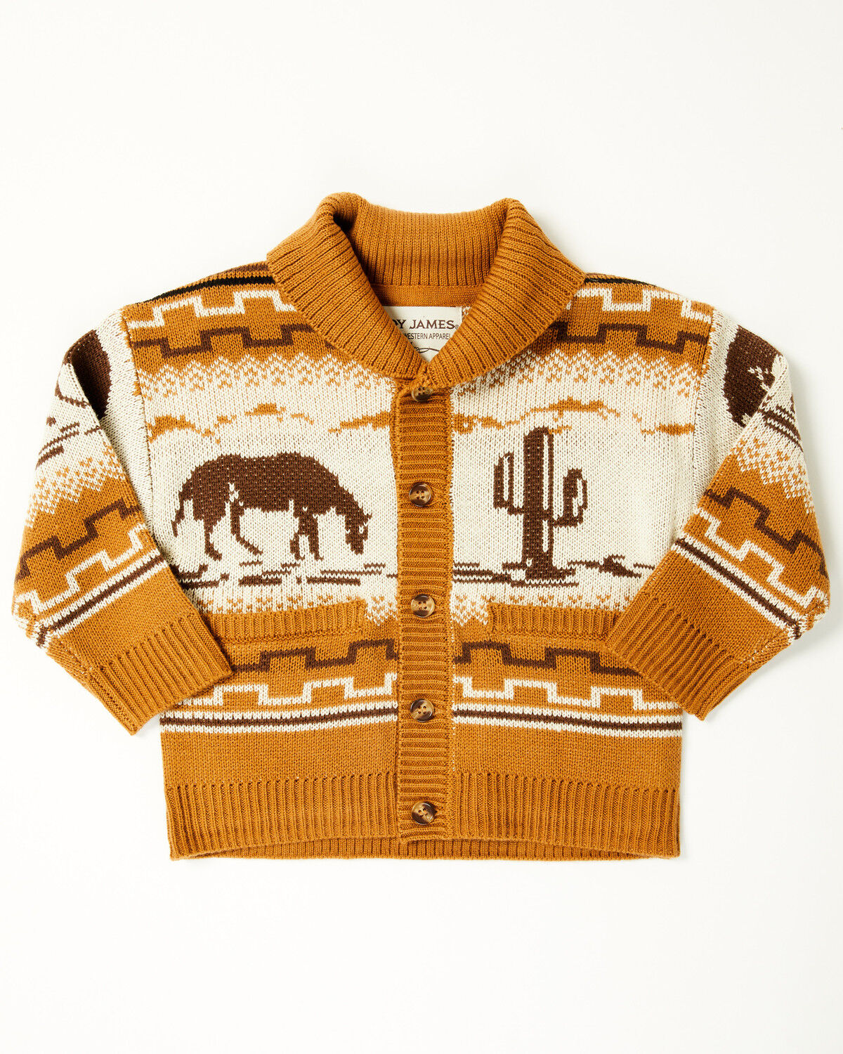 Boys' Cody James Toddler Barney Southwestern Print Button-Down Cardiga