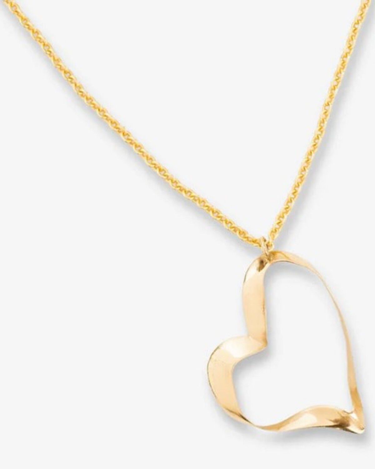Women's Ink + Alloy Hope Ribbon Open Heart Necklace