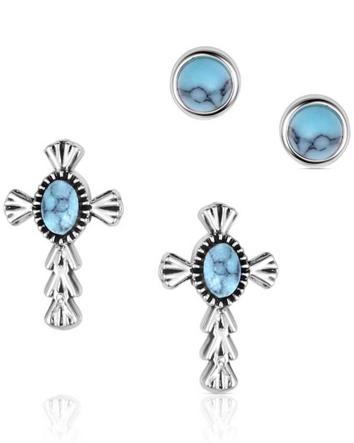 Women's Montana Silversmiths Cross Earring Set - 2 Piece