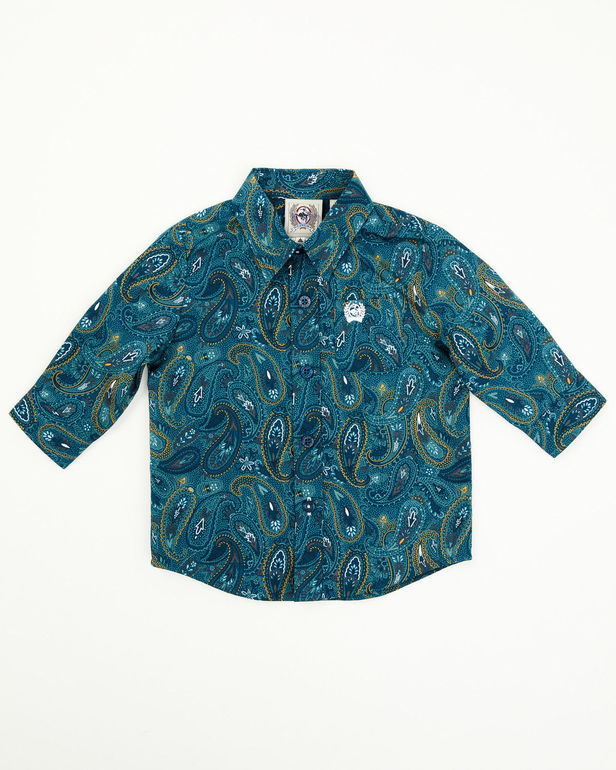 Boys' Cinch Infant Paisley Print Long Sleeve Button-Down Western Shirt