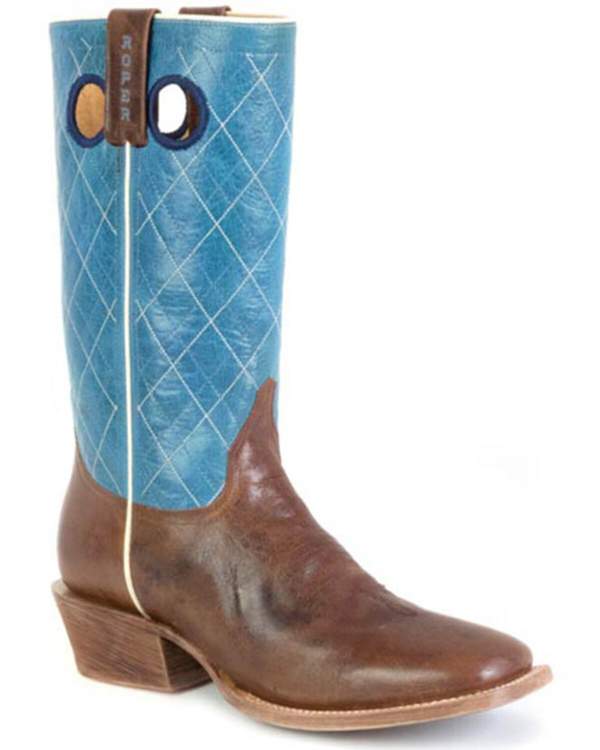 Men's Roper Old School Western Boots - Broad Square Toe