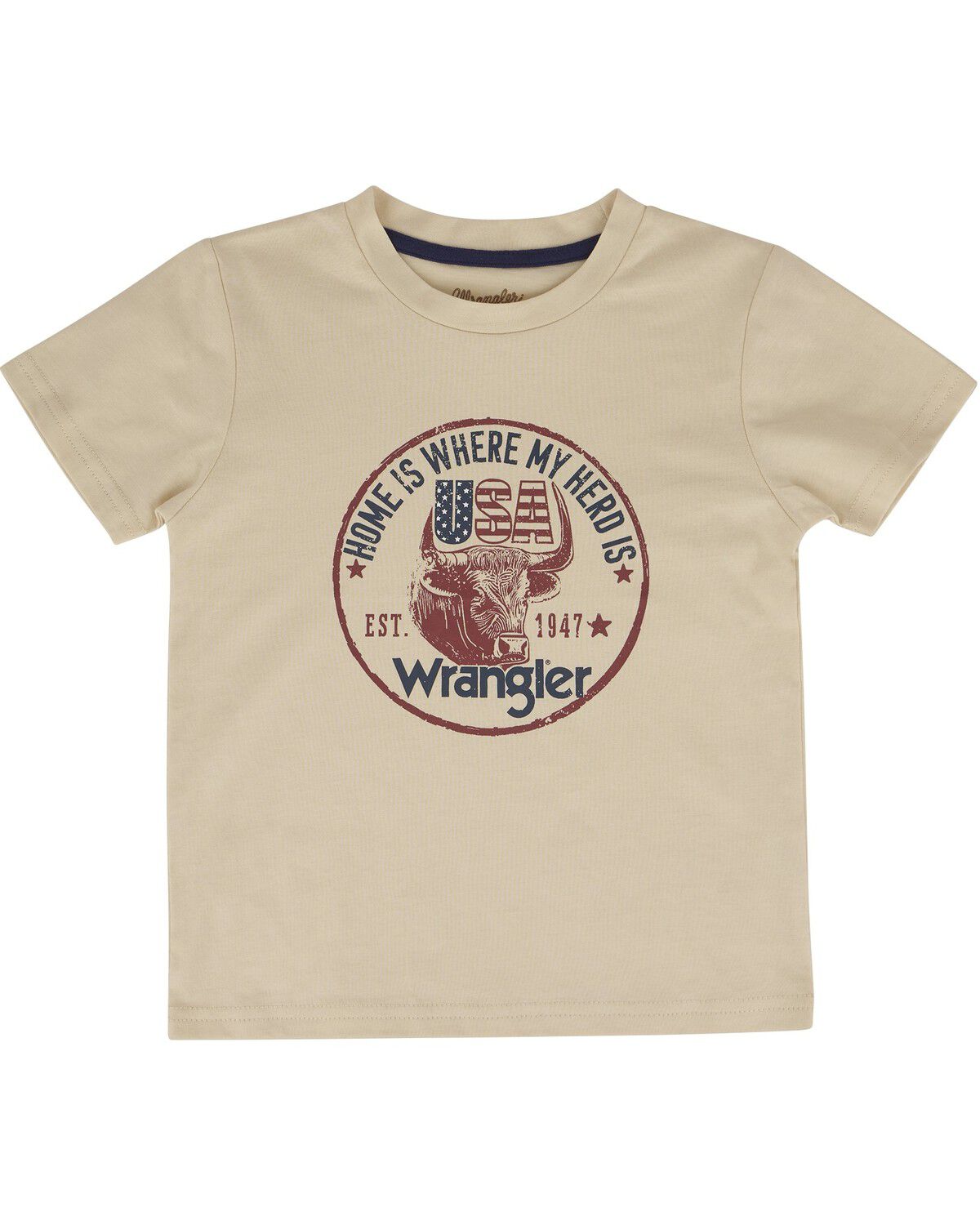 Boys' Wrangler Toddler Herd USA Short Sleeve Graphic T-Shirt