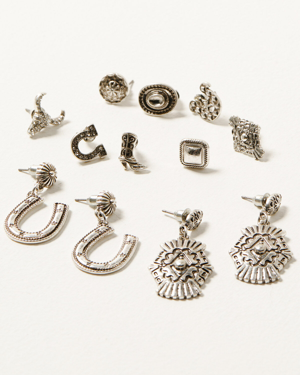 Women's Silver Idyllwind Amesley Cove Antique Earring Set - 10 Piece