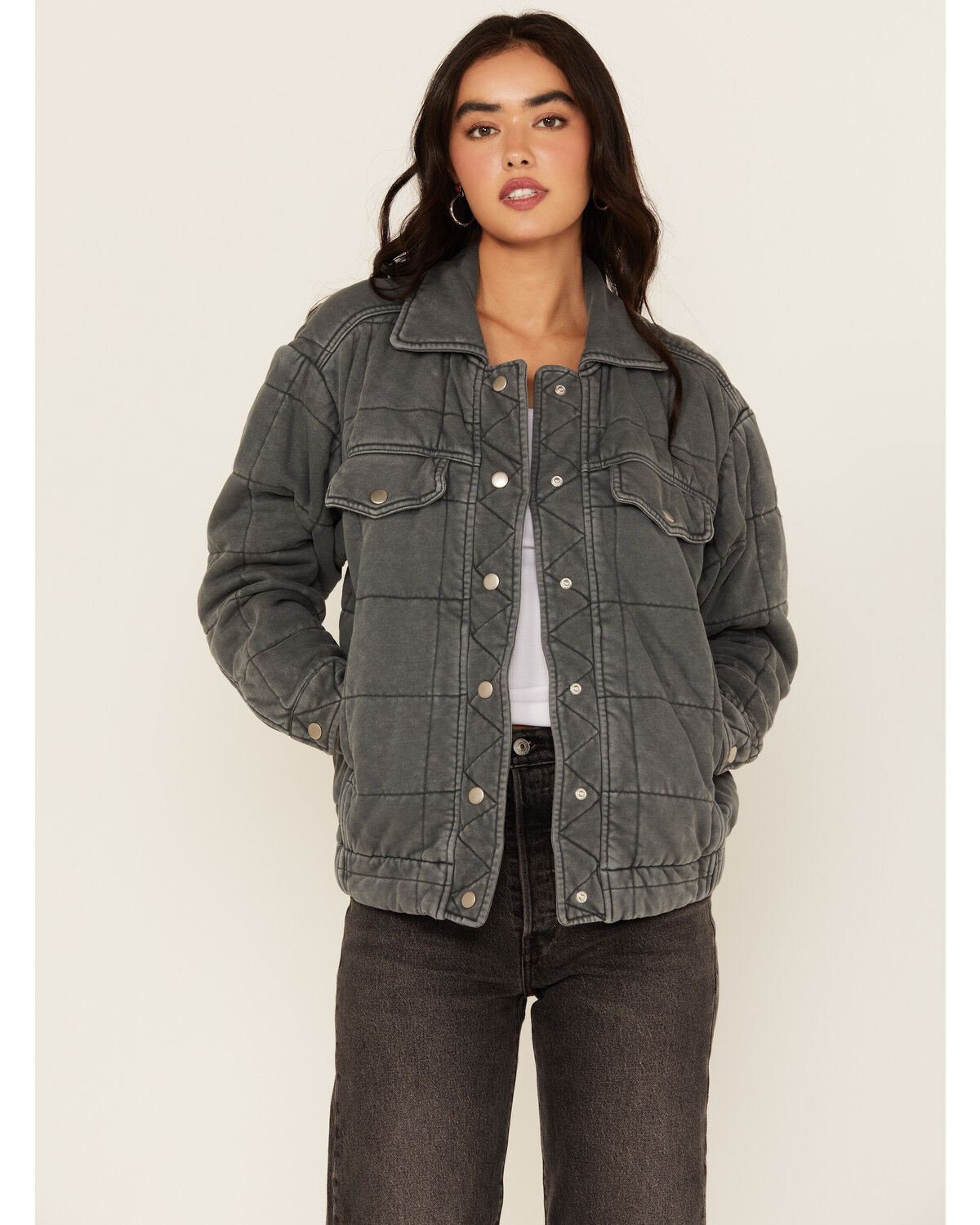 Women's Blue B Quilted Jacket