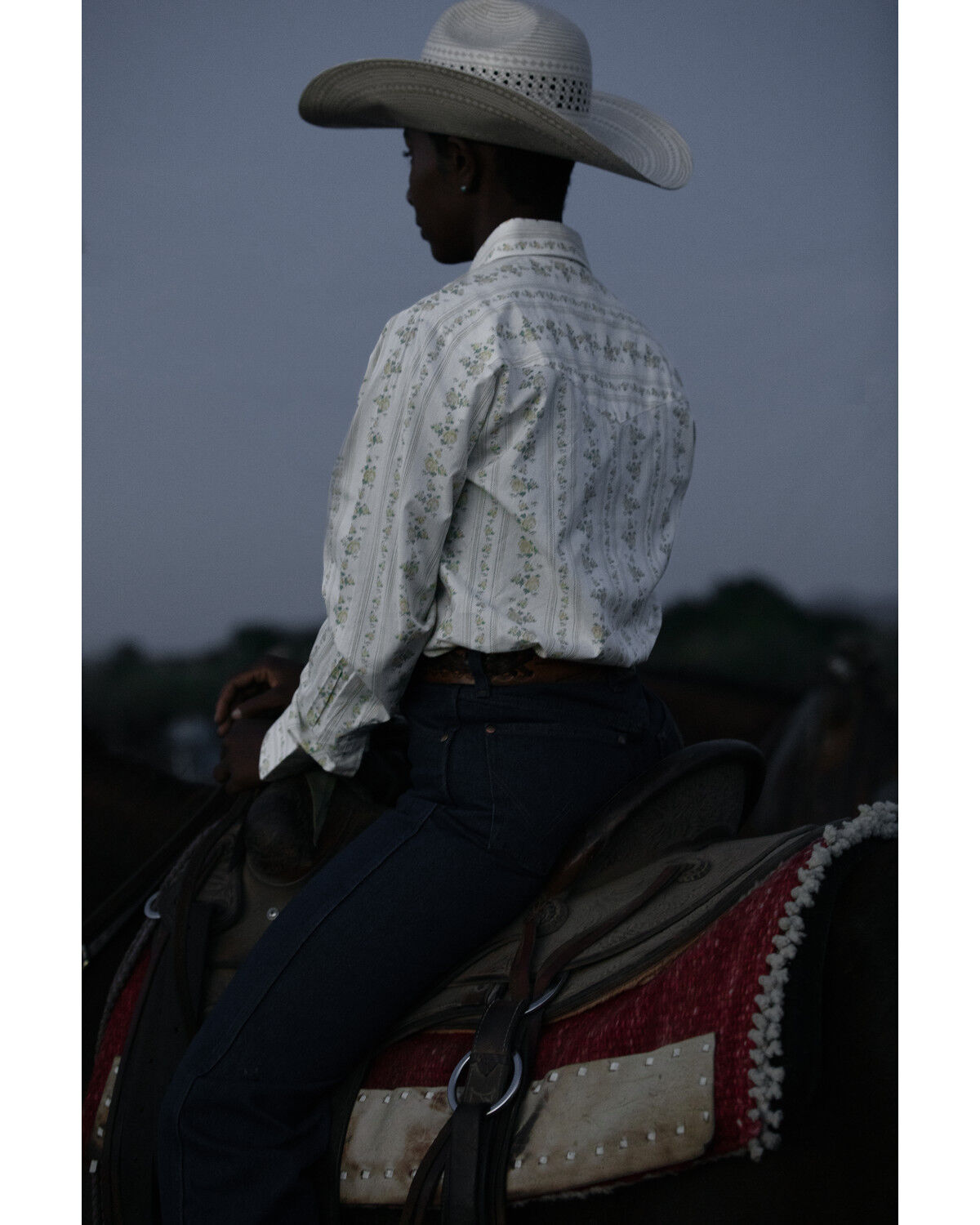 Women's Cowboygirl by Jenna Paulette Wallpaper Print Long Sleeve Pearl