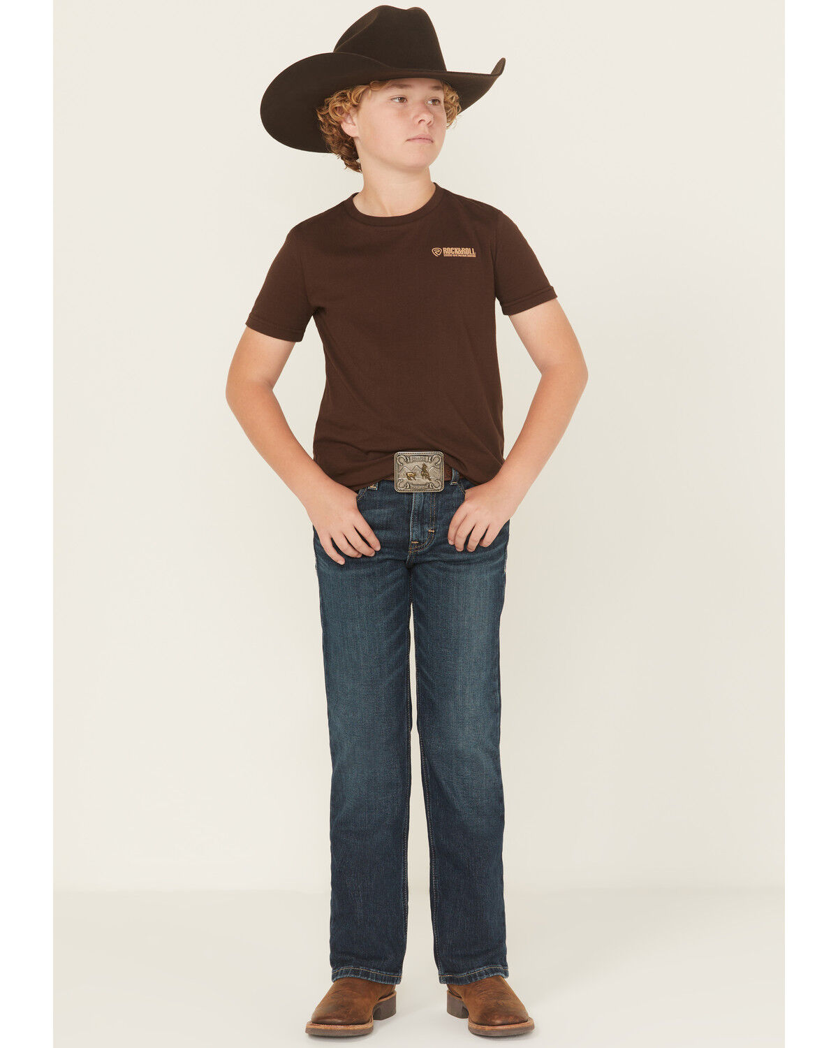Boys' Ariat B4 Chief Legacy Pocket Relaxed Bootcut Stretch Denim Jeans