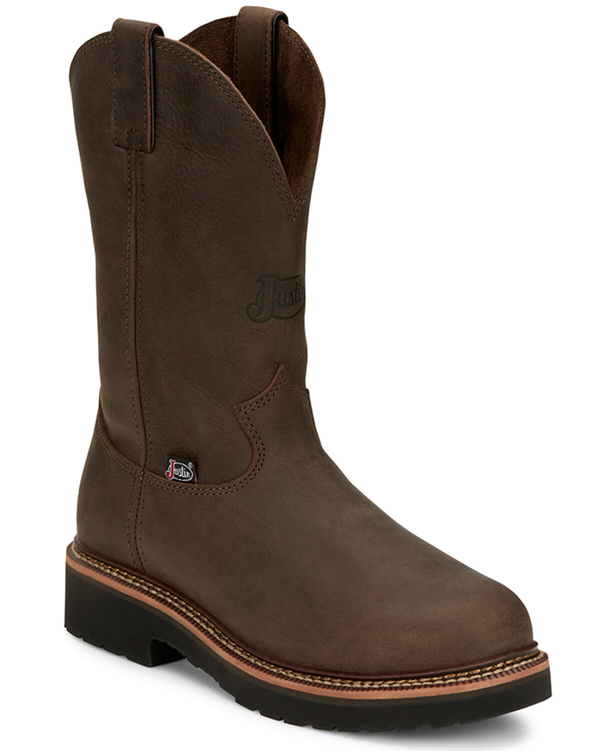 Men's Justin 11" Carbide Pull-On Work Boots - Soft Toe