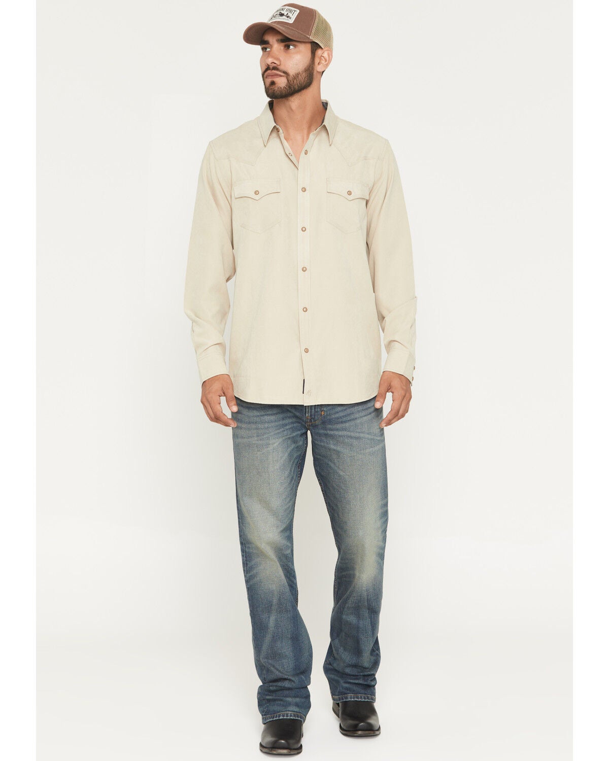 Men's Moonshine Spirit Topper Wash Hutch Slim Bootcut Stretch Denim J