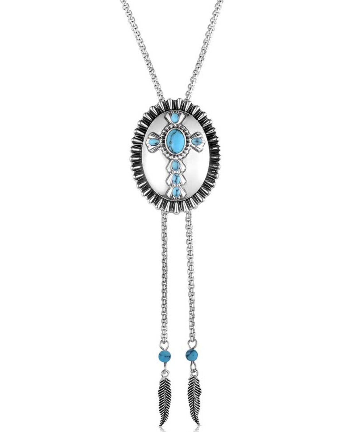 Women's Montana Silversmiths Cross Bolo Necklace