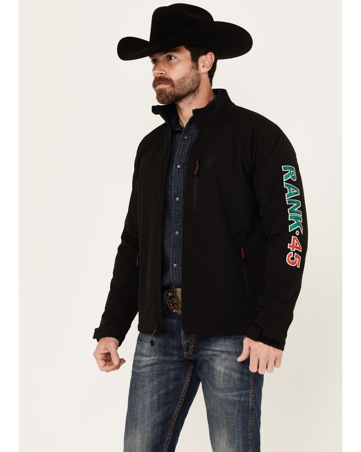 Men's RANK 45 Mexico Melange Embroidered Softshell Jacket