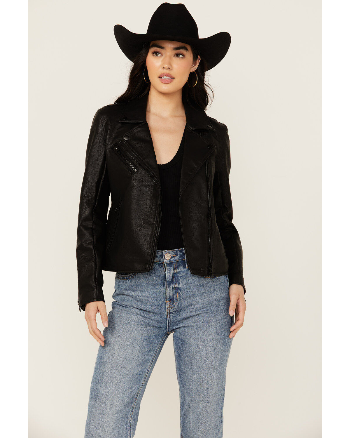 Women's BLANKNYC Faux Leather Moto Jacket