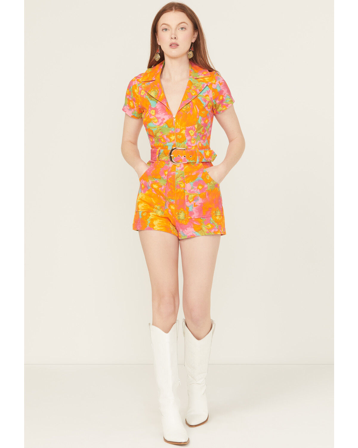 Women's Show Me Your Mumu Outlaw Floral Print Short Sleeve Romper