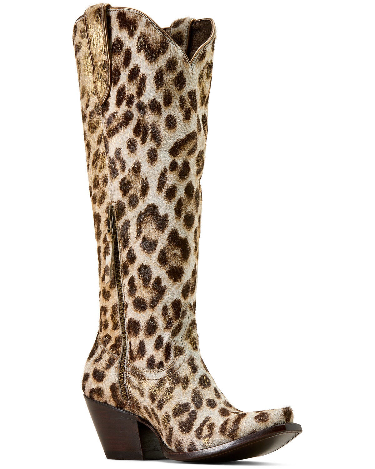 Women's Ariat Casanova Leopard Print Hair-On Western Boots - Snip Toe