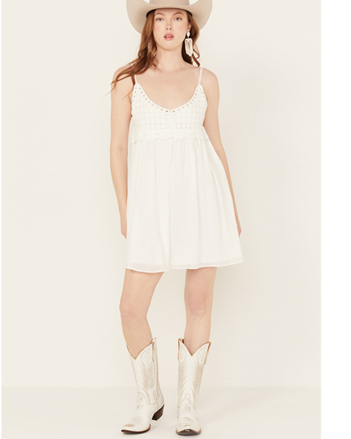 Women's Yura Crochet Accent Sleeveless Mini Dress