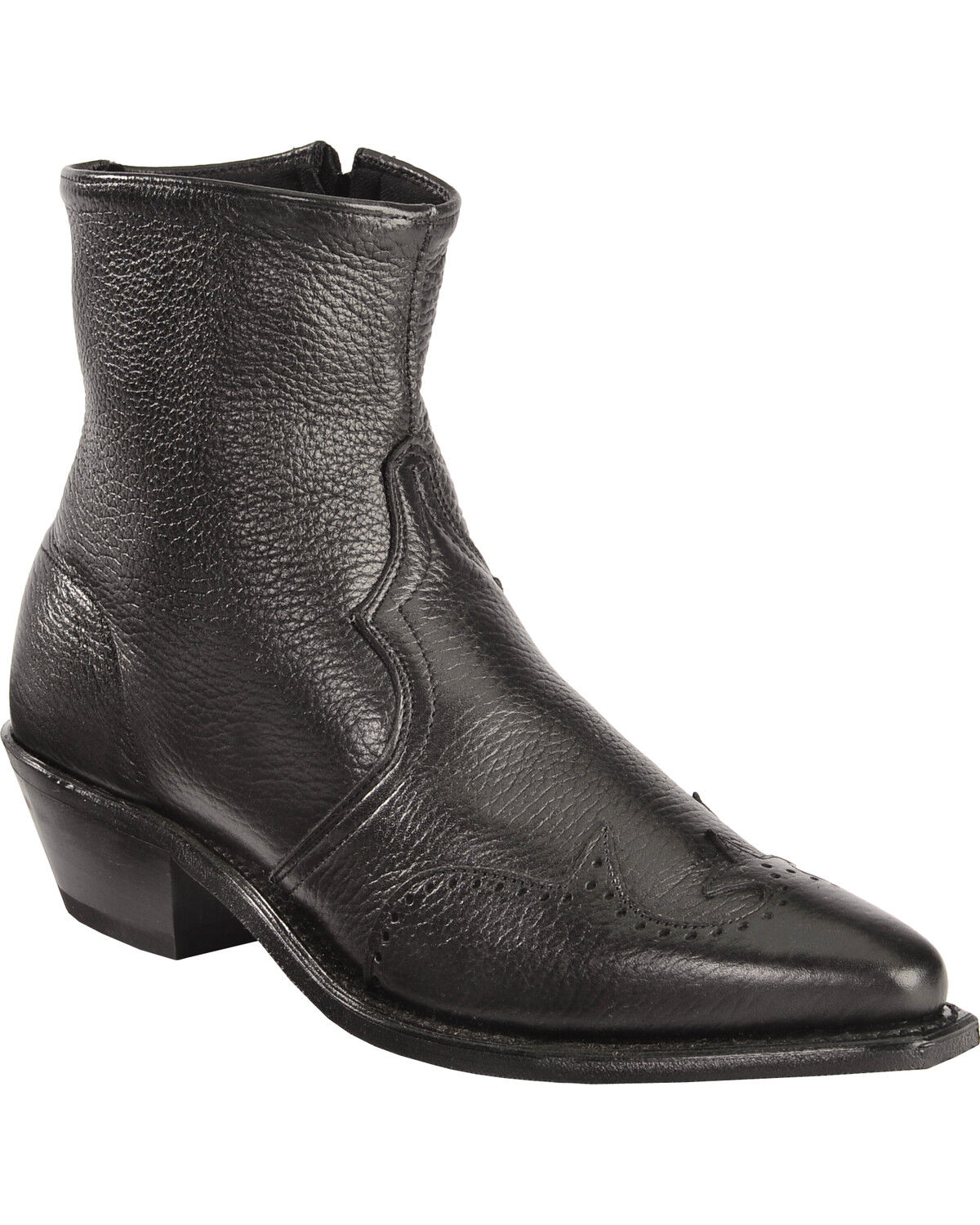 Abilene Western Wingtip Zipper Boots - Snip Toe