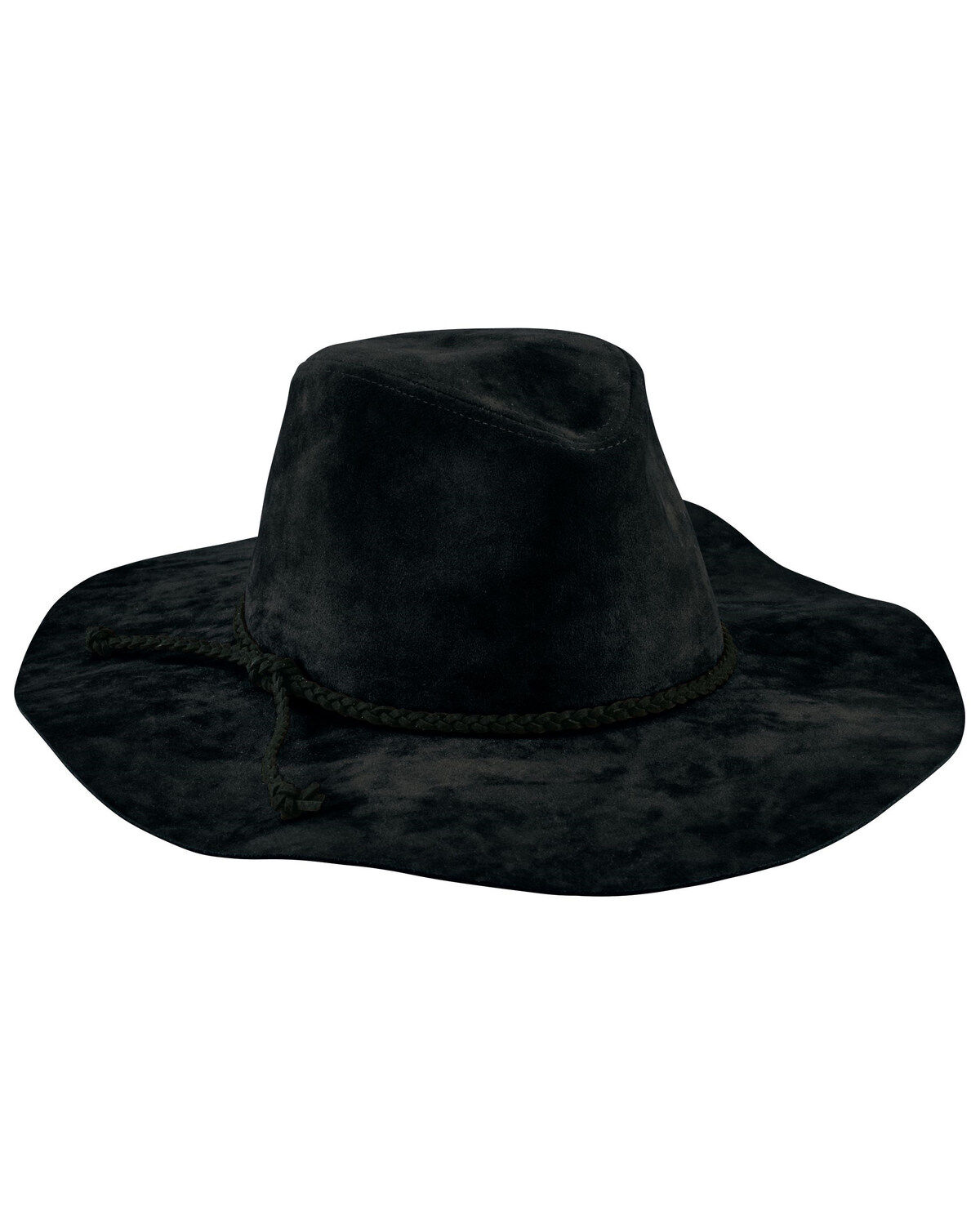 Women's San Diego Hat Company Faux Suede Braided Floppy Fedora