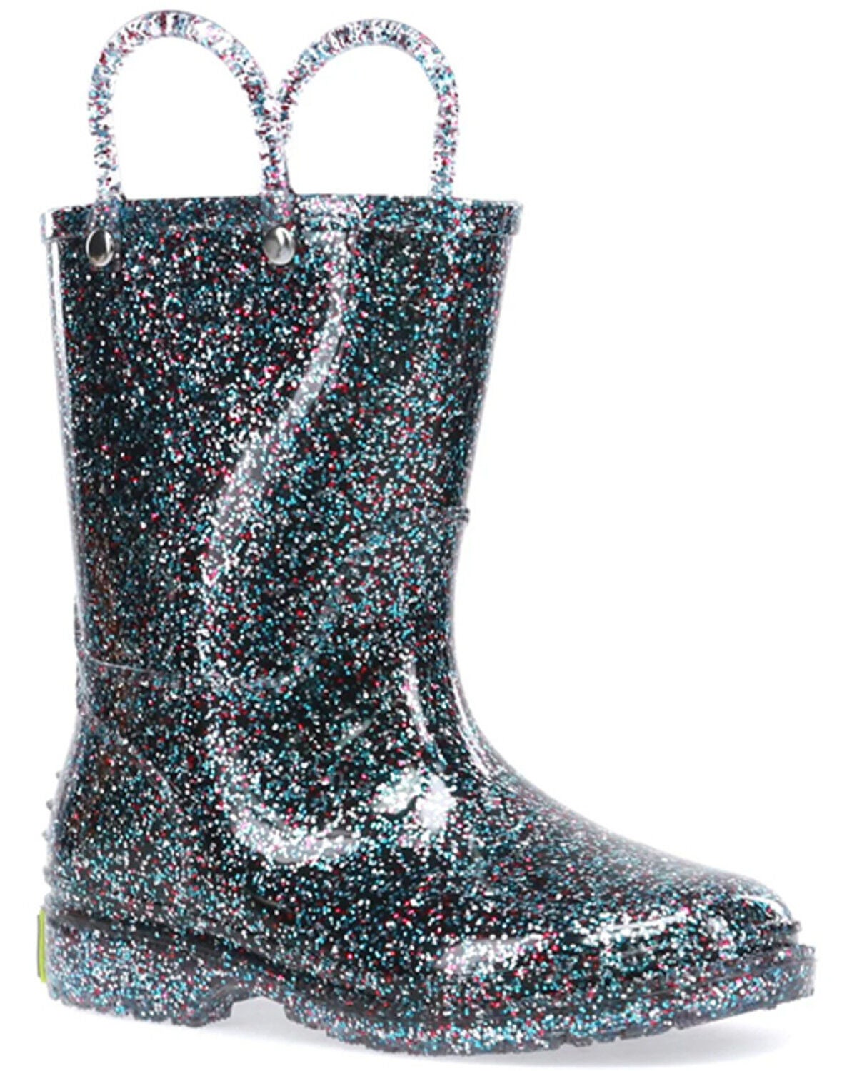 Girls' Western Chief Glitter Rain Boots - Round Toe