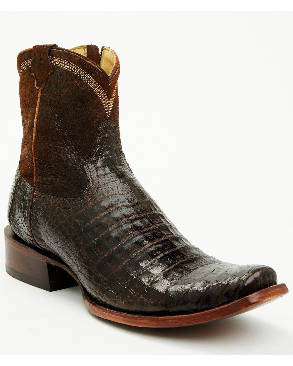 Men's Corral Exotic Caiman Western Booties - Square Toe