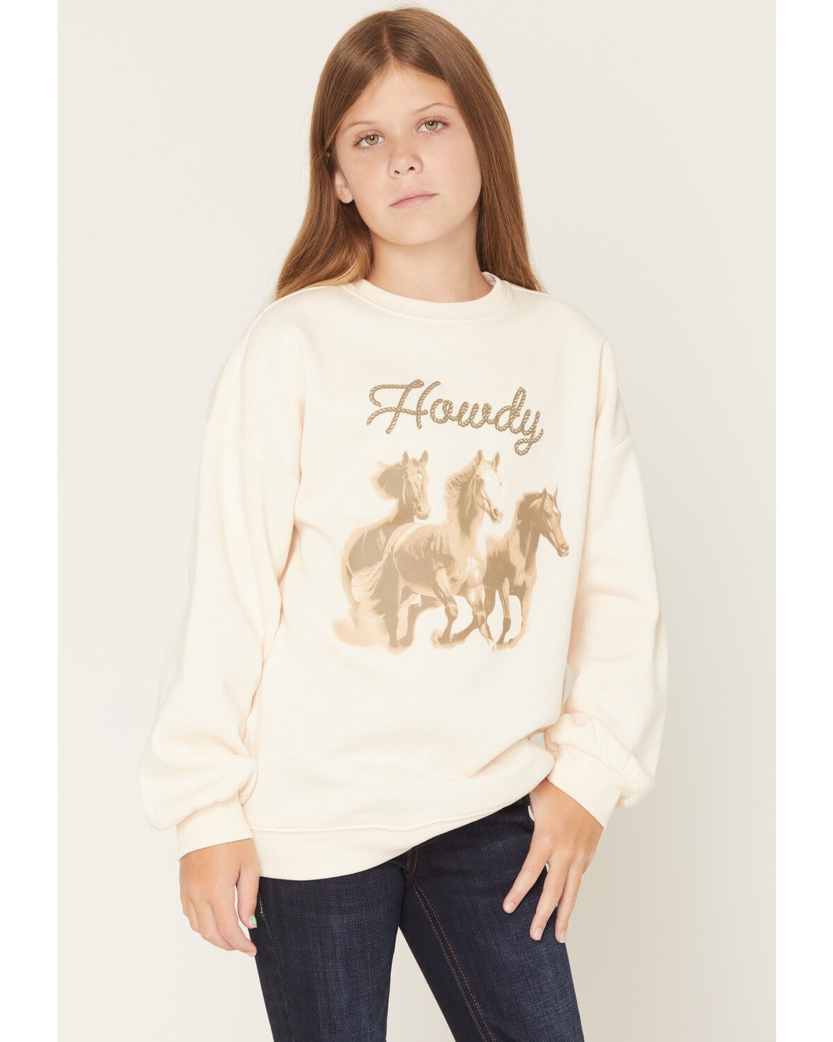 Girls' Shyanne Howdy Horse Graphic Crewneck Sweatshirt