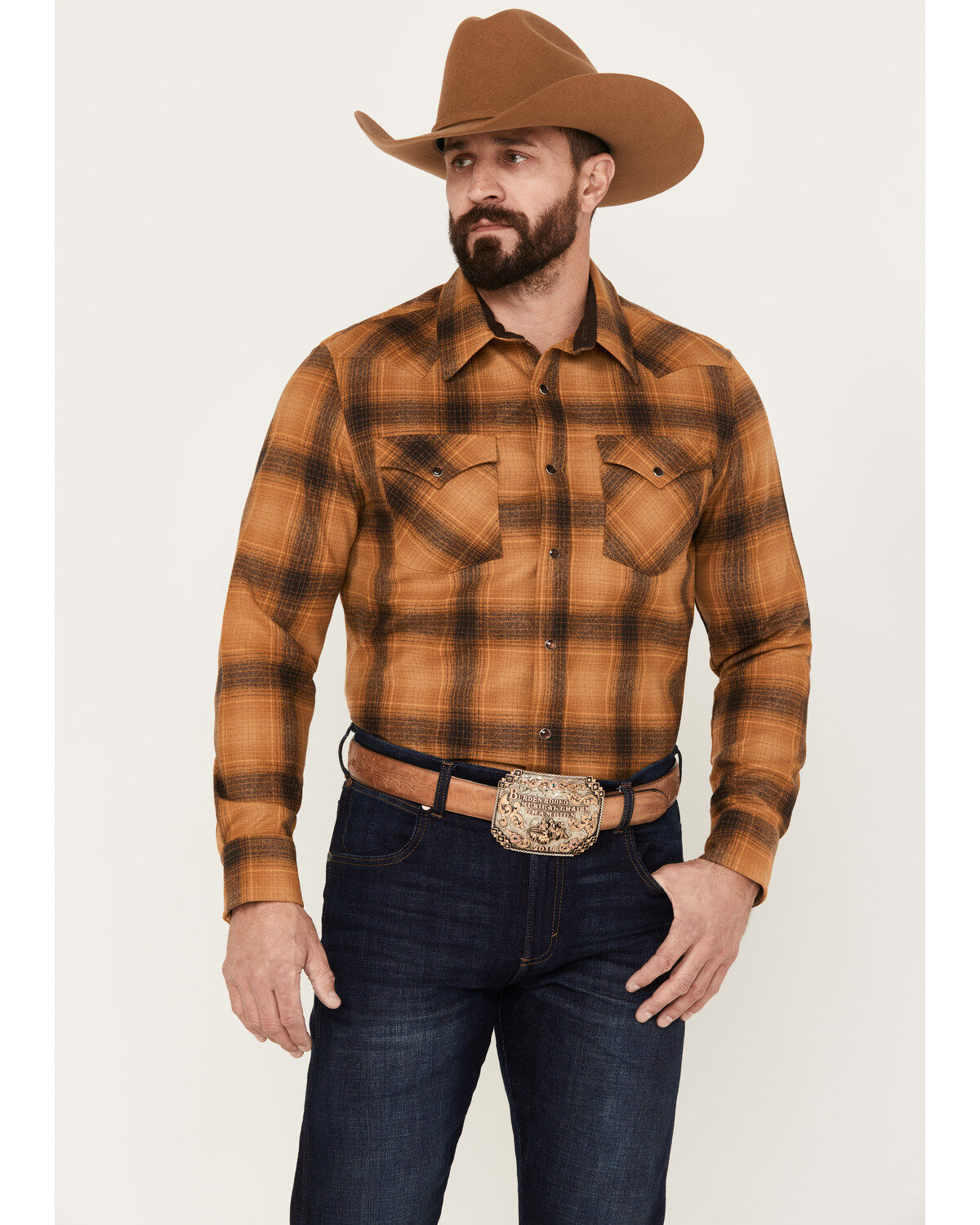 Men's Pendleton Canyon Plaid Print Long Sleeve Western Snap Shirt