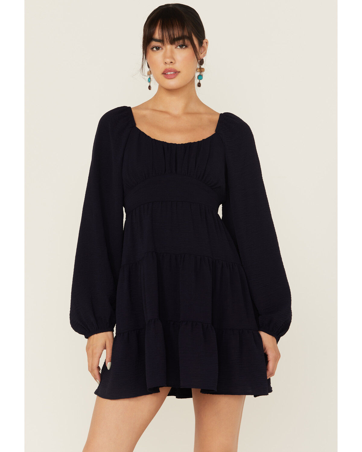 Women's Originality Boot Barn Exclusive Solid Long Sleeve Mini Dress