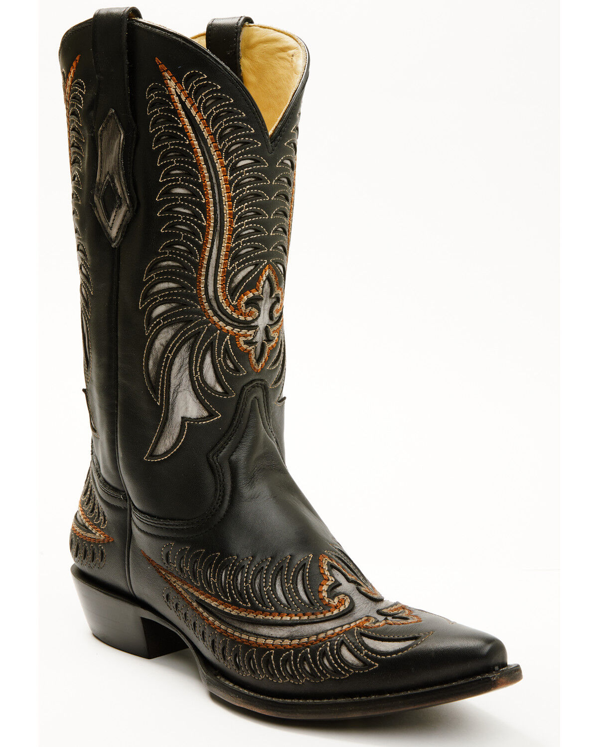 Men's Corral Inlay Western Boots - Snip Toe