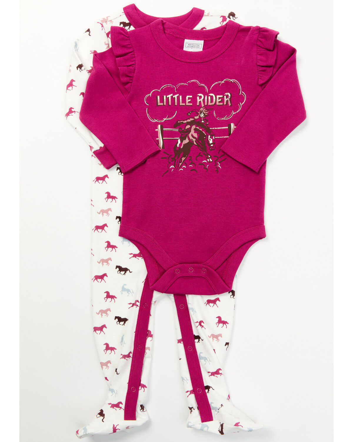 Girls' Shyanne Infant Little Rider Onesie 2-Piece Pajama Set