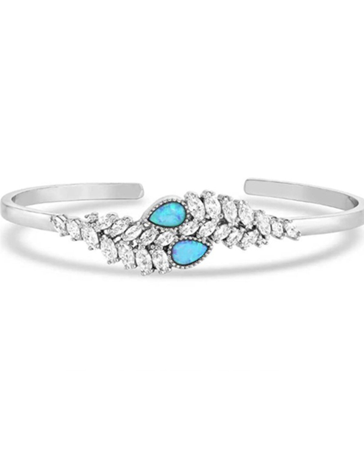 Women's Montana Silversmiths Mystic Falls Opal Crystal Cuff Bracelet