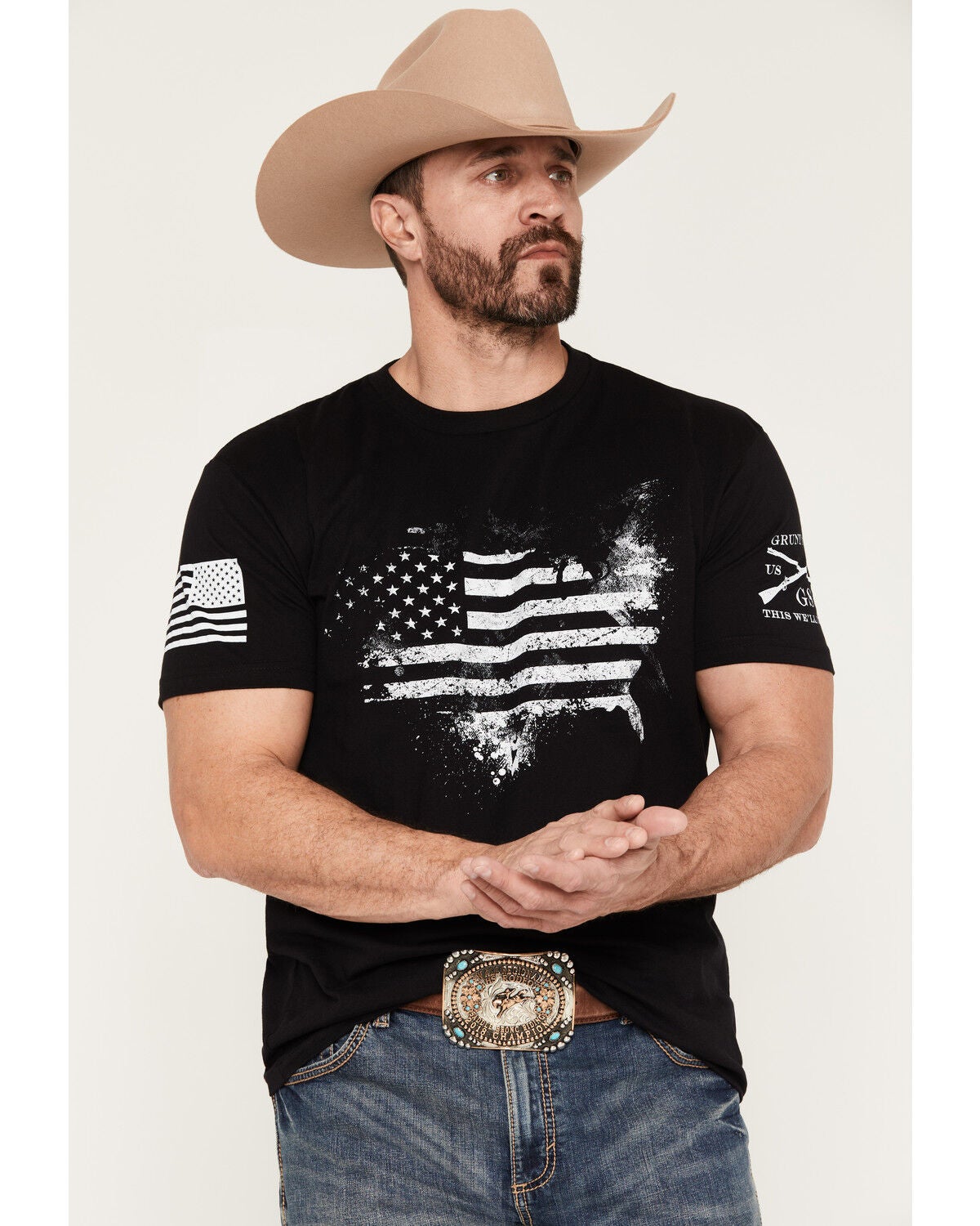 Men's Grunt Style American Acid Short Sleeve Graphic T-Shirt