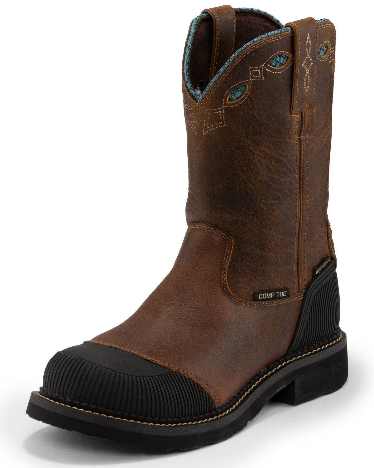 Women's Justin Audrey Waterproof Western Work Boots - Composite Toe