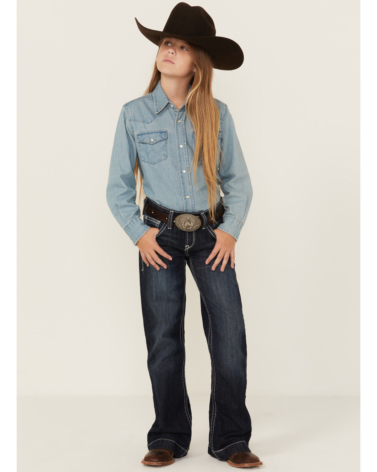 Girls' Ariat Dark Wash Tyra Trouser Stretch Denim Jeans