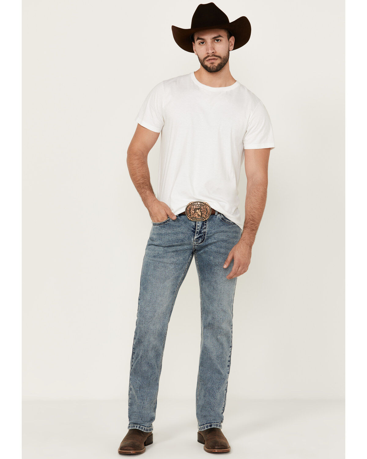 Men's Hooey by Rock & Roll Denim Revolver Light Wash Slim Straight Ref